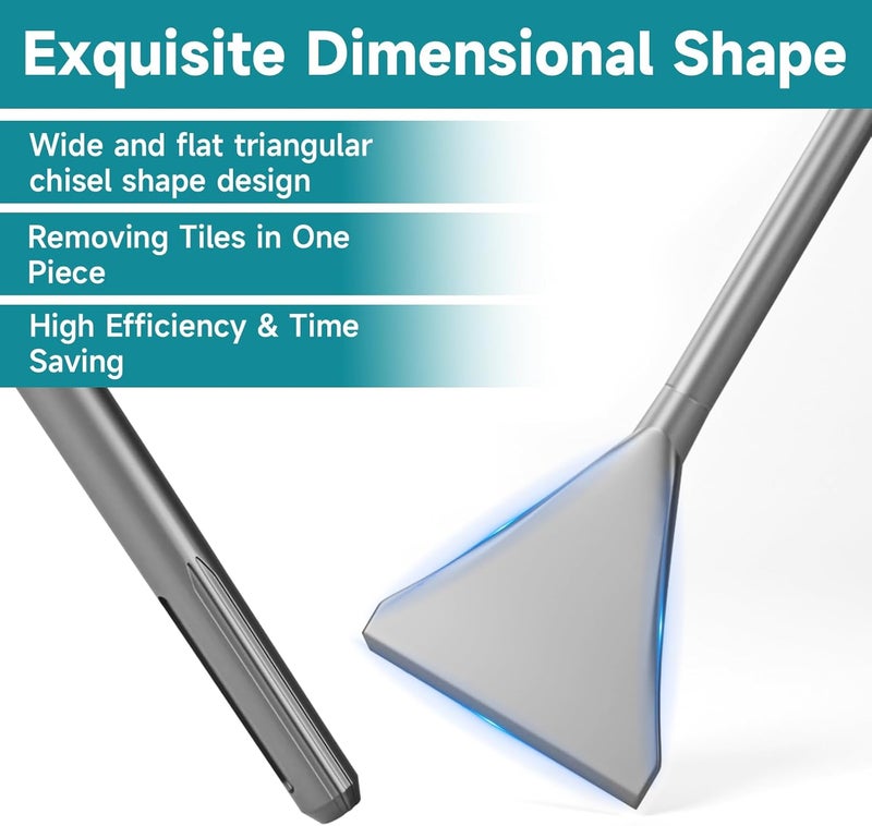 YOSIGHT Tile Chisel with SDS-Max Shanks - 4.33 In. x 15.75 In. Tile Chisel Hammer Alloy Steel Chisel Remove Chisel- Suitable for SDS-Max Jack Hammer - Image 3